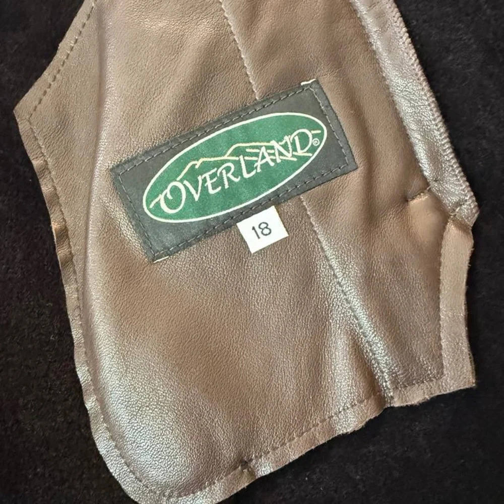 Authentic Overland Shearling Long Coat Coffee/Dark Brown - Picture 13 of 17